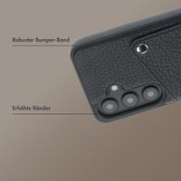 Selencia Riva Back Cover mit Kartenfach Samsung Galaxy S25 / S24 - Schwarz