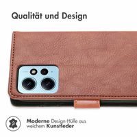 imoshion Luxuriöse Klapphülle für das Xiaomi Redmi Note 12 (4G) - Braun