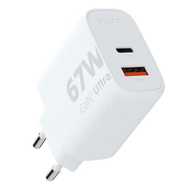 Xtorm Schnellladegerät | Ultra Wall Charger GaN2 - USB-C 67 Watt + USB-A 18 Watt