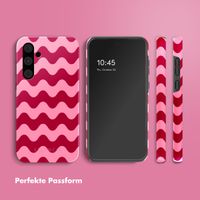 Selencia Vivid Tough Back Cover für das Samsung Galaxy A55 - Wave Vibes Lipstick