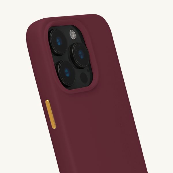 Selencia Rivièra Backcover mit MagSafe mit abnehmbaren Haken Apple iPhone 15 Pro - Bold Burgundy