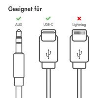 imoshion AUX-Adapter – USB-C auf 3,5 mm/Audio-Klinkenadapter – USB-C Stecker auf AUX-Buchse – Schwarz