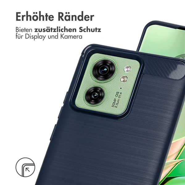imoshion Brushed Back Cover Motorola Edge 40 - Dunkelblau