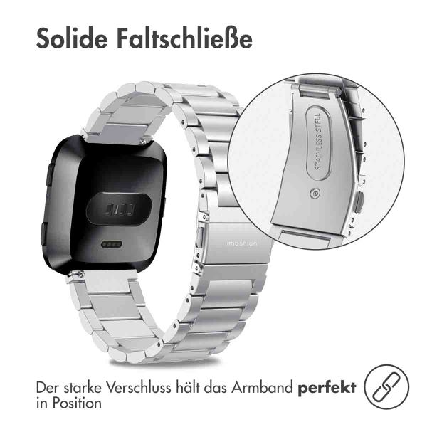 imoshion Edelstahlarmband für das Fitbit Versa / Versa 2 / Versa Lite - Silber