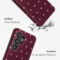Selencia Vivid Back Cover Samsung Galaxy S26 Ultra - Happy Dots Burgundy