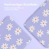 imoshion Design Slim Hard Case Sleepcover mit Stand für das Kobo Libra Colour / Tolino Vision Color - Flowers Distance