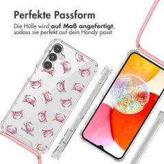 imoshion Design Hülle mit Band Samsung Galaxy A14 (5G/4G) - Crab Watercolor