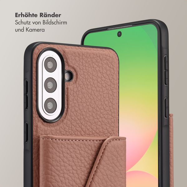 Selencia Sera HandyHülle mit Kordel und Umschlag-Kartenhalter Samsung Galaxy A57 (5G) - Old Pink