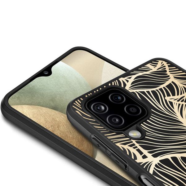 imoshion Design Hülle Samsung Galaxy A12 - Golden Leaves