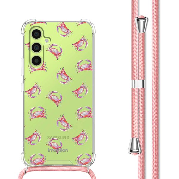 imoshion Design Hülle mit Band für das Samsung Galaxy A34 - Crab Watercolor