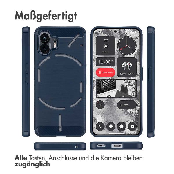 imoshion Brushed Back Cover Nothing Phone (2) - Dunkelblau