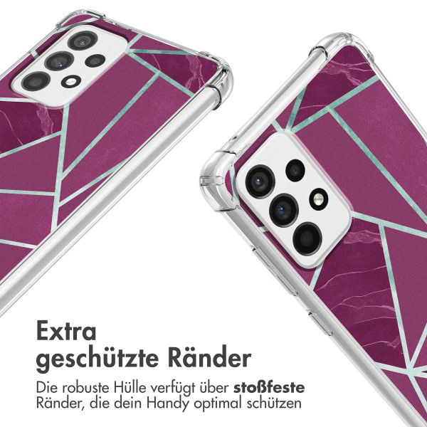 imoshion Design Hülle mit Band Samsung Galaxy A53 - Bordeaux Graphic