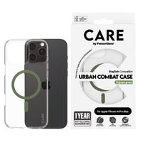 CARE by PanzerGlass Urban Combat Case MagSafe für das iPhone 16 Pro Max - Transparent / Grün