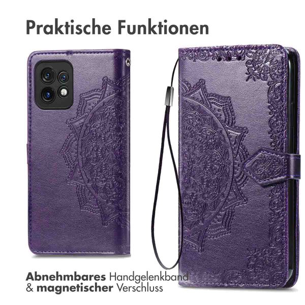 imoshion Mandala Klapphülle für das Motorola Edge 40 Pro - Violett