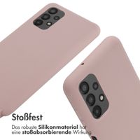 imoshion Silikonhülle mit Band für das Samsung Galaxy A13 (4G) - Sand Pink