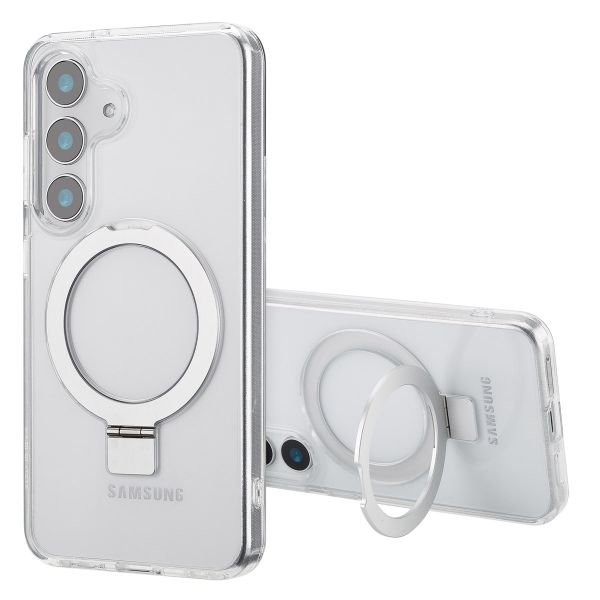 Accezz Ring Stand Backcover mit MagSafe für das Samsung Galaxy S25 - Transparent