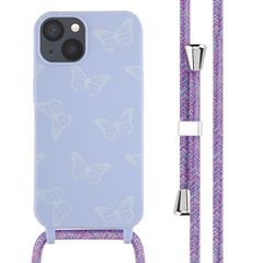 imoshion Silikonhülle design mit Band für das iPhone 13 - Butterfly