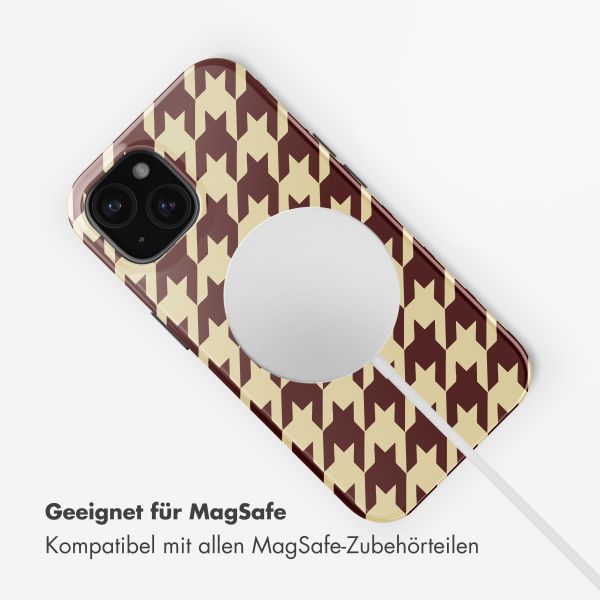 Selencia Vivid Rückabdeckung mit MagSafe Apple iPhone 15 - Pied-de-Poule