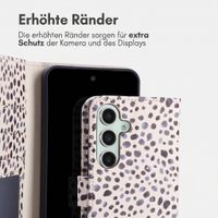 imoshion Design Klapphülle Samsung Galaxy S25 - Black And White Dots