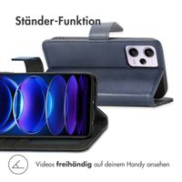 imoshion Luxuriöse Klapphülle Xiaomi Redmi Note 12 Pro (5G) - Dunkelblau