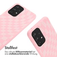 imoshion Silikonhülle design mit Band für das Samsung Galaxy A33 - Retro Pink