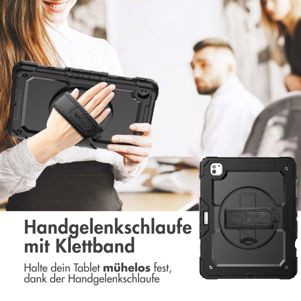 Accezz Robustes Back Cover mit Schultergurt für das iPad Pro 13 (2024) M4 - Schwarz