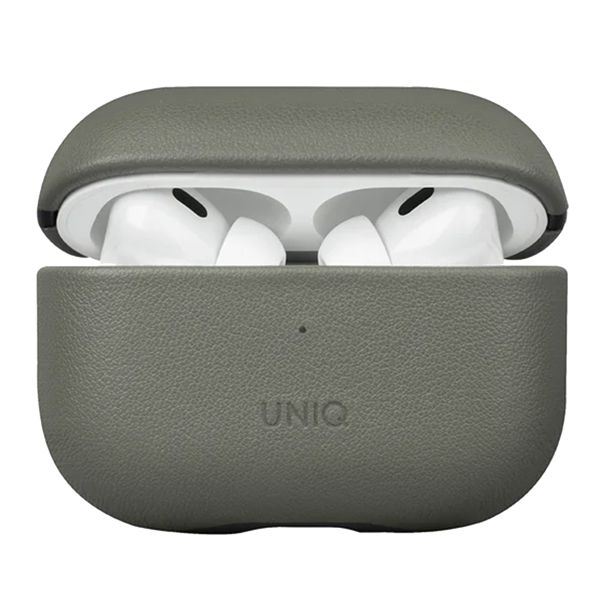 Uniq Terra Echtleder-Hülle für Apple AirPods Pro 2 - Lichen Green