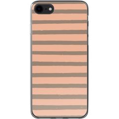 imoshion Design Hülle iPhone SE (2022 / 2020) / 8 / 7 - Striped Peach Reverse