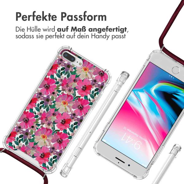 imoshion Design Hülle mit Band Apple iPhone 8 Plus / 7 Plus - Flower Water