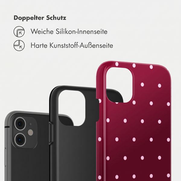 Selencia Vivid Back Cover Apple iPhone 11 - Happy Dots Burgundy