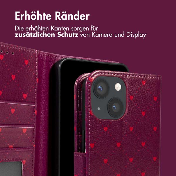 imoshion Design Klapphülle Apple iPhone 13 - Crush Check Coral Dust