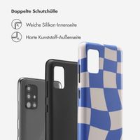 Selencia Vivid Tough Back Cover für das Samsung Galaxy A51 - Groovy Sapphire Blue