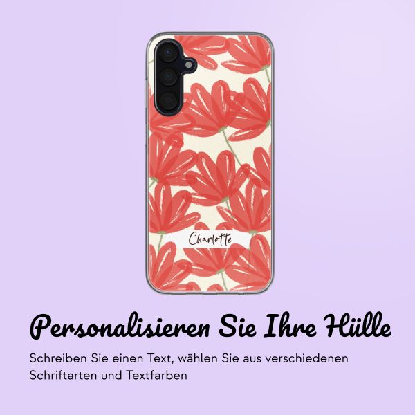 Personalisierte Hülle mit Blumen Samsung Galaxy A52(s) (5G/4G) - Transparent