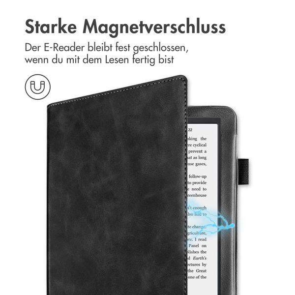 imoshion Klapphülle Sleepcover mit strap und stand Kobo Clara 2E / Tolino Shine 4 - Schwarz