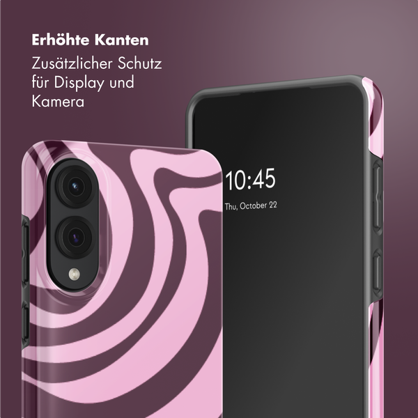 Selencia Vivid Back Cover Samsung Galaxy S25 Edge - Wavy Swirl Pink Plum