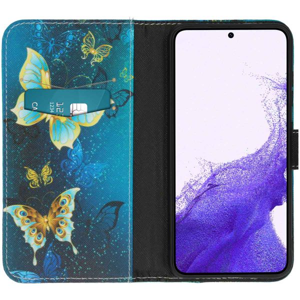 imoshion Design TPU Klapphülle für das Samsung Galaxy S23 - Blue Butterfly