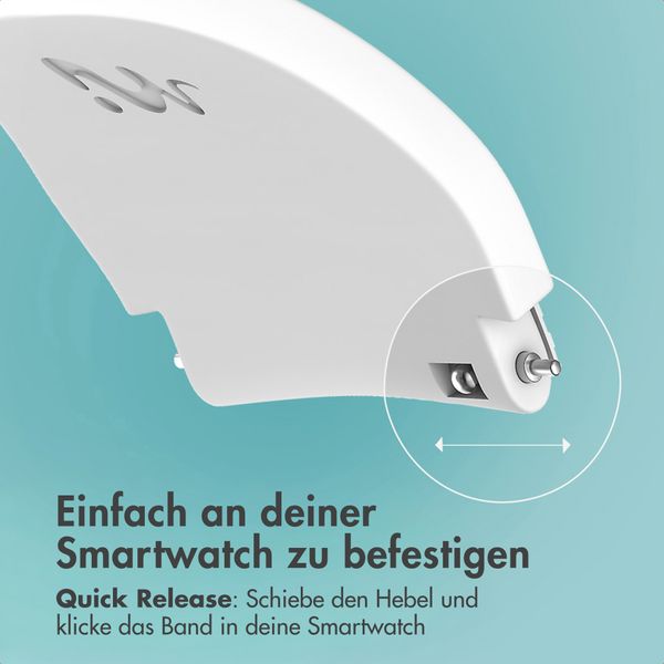 imoshion Flexibles Silikonarmband - Universeller 22-mm-Anschluss - Weiß