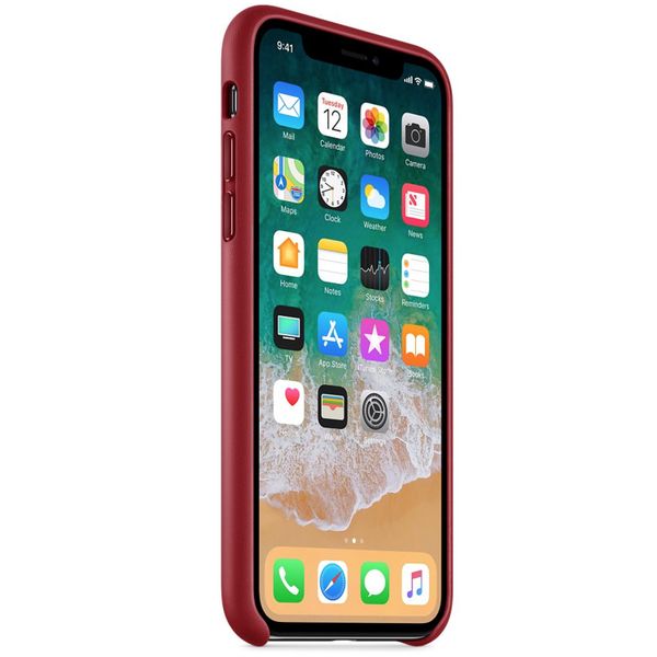 Apple Leder-Case Red für das iPhone X(s)