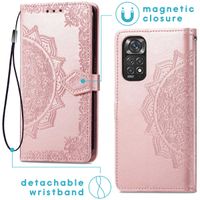 imoshion Mandala Klapphülle für das Xiaomi Redmi Note 11 Pro - Rose Gold