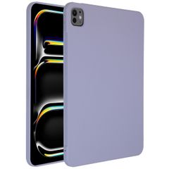 Accezz Liquid Silicone Back Cover mit Stifthalter für das iPad Pro 11 (2024) M4 - Lila