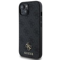 Guess 4G Metal Logo Back Cover MagSafe für das iPhone 15 - Schwarz