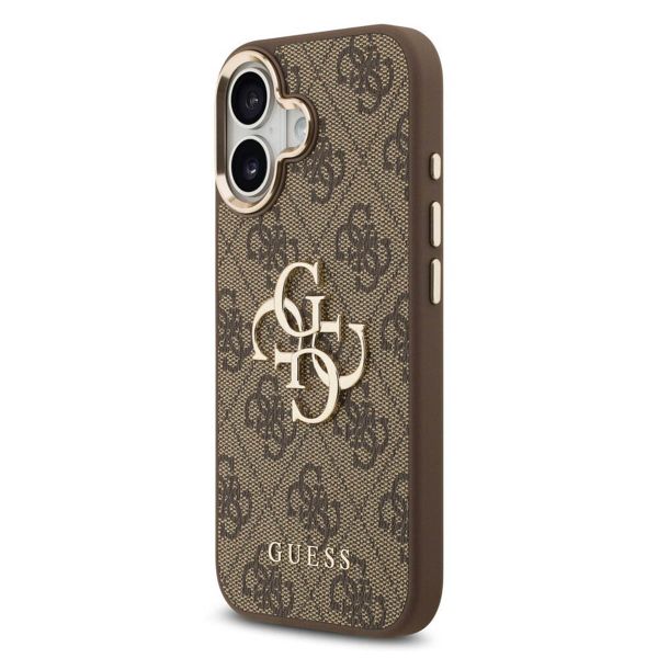 Guess 4G Metal Logo Back Cover Apple iPhone 17 - Gold Edge - Brown