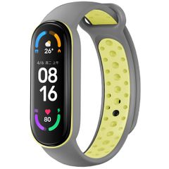 imoshion Silikonband Sport für das Xiaomi Mi Band 5 / 6 - Grau / Lime