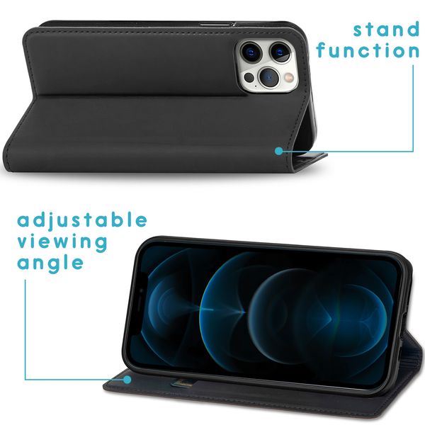 imoshion Slim Folio Klapphülle Apple iPhone 12 (Pro) - Schwarz