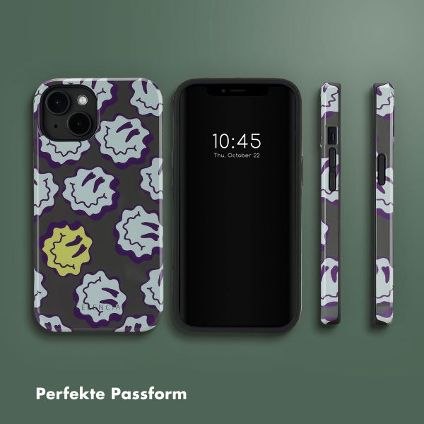 Selencia Vivid Rückabdeckung mit MagSafe Apple iPhone 14 - Wavy Smiley Green