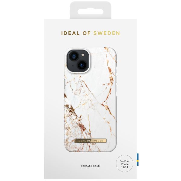 iDeal of Sweden Zafari Zebra Fashion Back Case Apple iPhone 13 / 14 / 16e - Carrara Gold