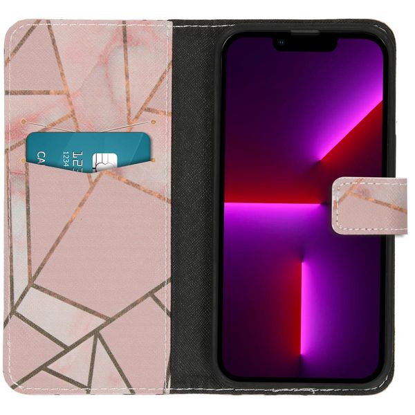 imoshion Design TPU Klapphülle Apple iPhone 13 Pro - Pink Graphic