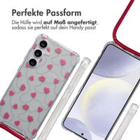 imoshion Design Hülle mit Band Samsung Galaxy S24 - Dusty Rose Connected Hearts