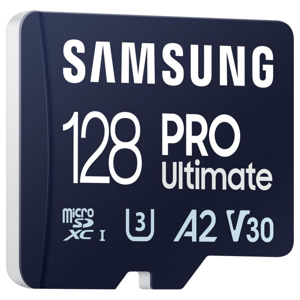 Samsung PRO Ultimate microSD - 128GB - Inklusive USB-Kartenleser - UHS-I/U3/Full HD/4K UHD