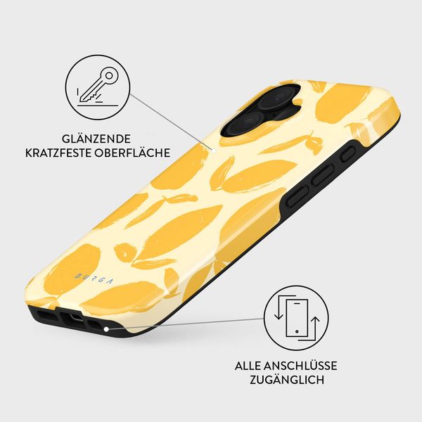 Burga Tough Back Cover für das iPhone 16 - Lemon Tart